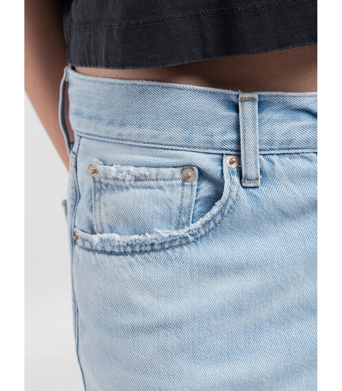 リラックスボーイフィットAUBRYテンセルコットンデニム 詳細画像 スーパーライトブルー 6